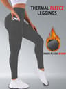 Womens High Waisted Fleece Lined Thermal Leggings With Pockets 8