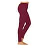 Womens Stretchy MidWaist Leggings  Solid Color AnkleLength Slim Fit Pants 8