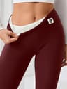 Womens HighWaisted FleeceLined Leggings For Winter With Stretch Fit 0