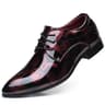 Mens Retro Floral Print Derby Dress Shoes With Pointed Toe And LaceUp Closure 9
