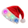 LED LightUp Santa Hat With Plush Trim For Christmas Parties And Holiday Events 0