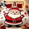 Christmas Holiday Throw Blanket With Soft Coral Fleece And Festive Santa Snowman Print 8