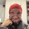 Werewolf Latex Full Face Mask with White Hair for Halloween Cosplay