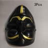 3Piece Vintage Anonymous Costume Masks With Distressed Finish For Halloween Parties 7