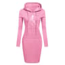 Womens Hooded Sweatshirt Dress With Pockets  Slim Fit KneeLength Casual Dress 0