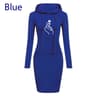 Womens Hooded Sweatshirt Dress With Pockets  Slim Fit KneeLength Casual Dress 9