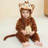 Baby Animal Costume Romper With Hooded Flannel Design And Zipper Closure 10