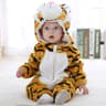 Baby Animal Costume Romper With Hooded Flannel Design And Zipper Closure 15