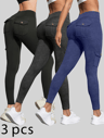 Womens HighStretch ButtLifting Leggings With Washed Print And Pockets 24