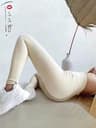 Womens Seamless Ribbed Yoga Leggings HighWaisted Booty Lifting Workout Pants 2
