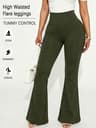 Womens High Waisted Flare Yoga Leggings With Tummy Control And Soft Stretch Fabric 7