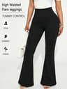 Womens High Waisted Flare Yoga Leggings With Tummy Control And Soft Stretch Fabric 12
