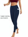 Womens High Waisted Yoga Leggings With Pockets And Tummy Control 0