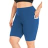 Womens HighWaisted Yoga Shorts With Pockets Plus Size Stretch Workout Leggings 10