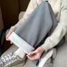 Women's High Waisted Fleece Lined Wide Leg Pants with Striped Design
