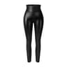Womens Black Faux Leather Leggings With Stretch Fit And BootyLifting Design 5