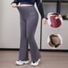 Plus Size High Waisted Flared Yoga Leggings With Side Pockets 6
