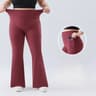 Plus Size High Waisted Flared Yoga Leggings With Side Pockets 7