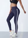 Womens High Waist Booty Lifting Striped Seamless Yoga Leggings 12
