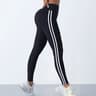 Womens High Waist Booty Lifting Striped Seamless Yoga Leggings 6