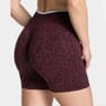Womens High Waisted Leopard Print Seamless Yoga Shorts With Contrast Trim 12