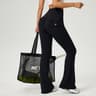 Womens High Waisted Flare Yoga Leggings With Scrunch Detail And Pockets 11