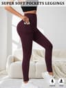 Womens High Waisted Yoga Leggings With Pockets And Tummy Control 7