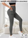 Womens High Waisted Yoga Leggings With Pockets And Tummy Control 8