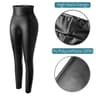 Womens High Waist Faux Leather Leggings With Stretch Fit And Butt Lifting Design 0