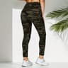 Women's Camouflage Print Leggings with Mid-Rise Waist and Stretch Fabric