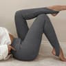 Womens High Waisted Ribbed Knit Leggings Stretchy Ankle Length Casual Pants 0