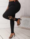 Plus Size Women's Floral Seamless Leggings with High Stretch and Booty-Lifting Fit