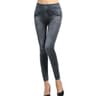 Womens TieDye MidCalf Leggings With Stretchy DenimLook Design 7