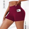 Women's Plus Size High Waisted Yoga Shorts with Side Pockets and Stretch Fit