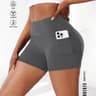 Women's Plus Size High Waisted Yoga Shorts with Side Pockets and Stretch Fit