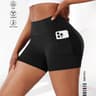 Women's Plus Size High Waisted Yoga Shorts with Side Pockets and Stretch Fit