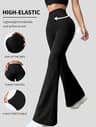 Womens High Waisted Flare Leggings With Tummy Control And Stretchy Fit 3