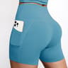 Womens High Waisted Yoga Shorts With Pockets Quick Dry Breathable Workout Shorts 10