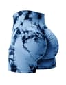 Womens High Waisted Tie Dye Butt Lifting Stretch Shorts 6
