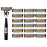 Mens Manual Safety Razor With 6 Stainless Steel Blades And Aloe Vera Strip 11