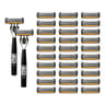 Mens Manual Safety Razor With 6 Stainless Steel Blades And Aloe Vera Strip 10