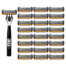 Mens Manual Safety Razor With 6 Stainless Steel Blades And Aloe Vera Strip 14