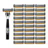 Mens Manual Safety Razor With 6 Stainless Steel Blades And Aloe Vera Strip 13