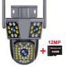 6K 12MP WiFi Surveillance Camera Outdoor Triple Lens Triple Screen PTZ Motion Detection IP Security 8