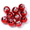 Color Printed Big Ball Bead, Christmas Acrylic Beads, for Christmas Tree Party Decoration, Ornament Making Accessories