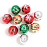 Color Printed Big Ball Bead, Christmas Acrylic Beads, for Christmas Tree Party Decoration, Ornament Making Accessories
