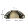 Vintage Antique Brass Shell Cabinet Handle for Drawers and Cupboards