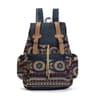 Canvas Printed Backpack for Women Teen Girls Boho Travel School Bag Denim Rucksack
