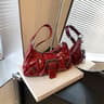 Vintage Leather Shoulder Bag Retro Armpit Purse For Women 8