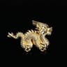 Vintage Brass Dragon Statue Chinese Feng Shui Dragon Decor Sculpture